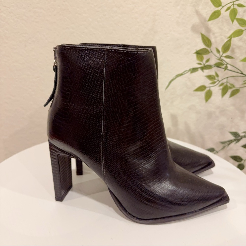 Kaanas Mizar Square Tip Slim High Heel Booties in Black NWOT Size 6M - Picture 6 of 12